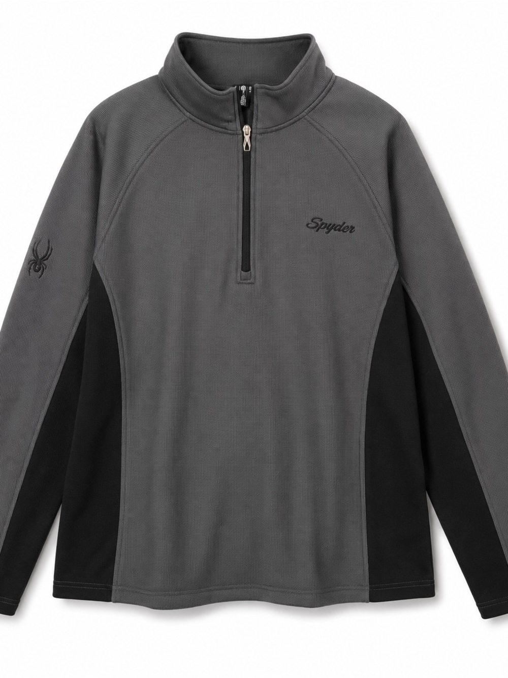 Spyder Gray & Black Quarter-Zip‎ Performance Fleece